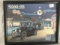 snap-on wall clock with scene in background - battery op