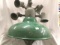 vtg green enamel light shade with spot directionals