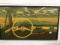 vtg wall hanging picture of car dashboard w/ radio &