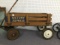 antique wooden victory express wagon - back tires replaced
