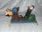 3 modern cast iron pieces... john deere tractor/jonah &
