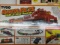 tyco santa fe 72 pc playset/ train set - iob