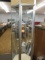 octagon vertical showcase with glass shelves w/key