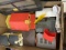 box full of plasticville houses and town buildings