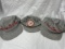 3 train conductors hats