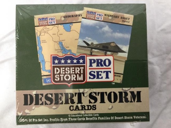3 sealed boxes desert storm trading cards each x3