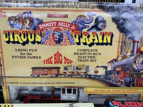 bachmann emmett kelly jr circus train set in original box