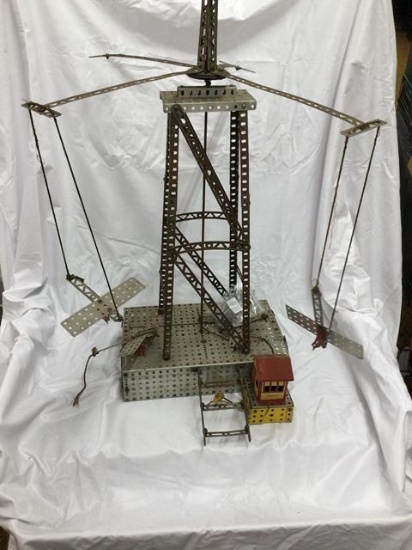 built erector set carnival swings -untested-
