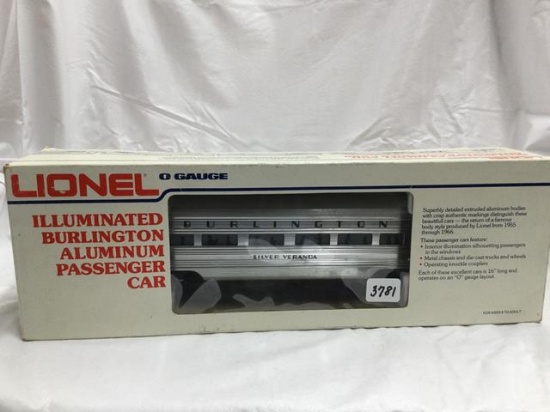 5 lionel burlington aluminum cars in original boxes
