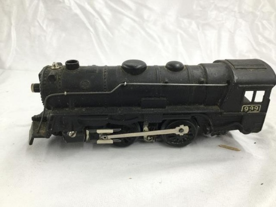 box lot 4 pc lionel train #999 engine/flatbed car/tanker/
