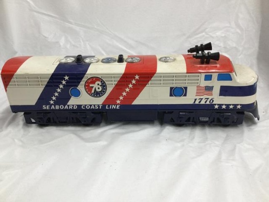 2 tin litho train engines - both