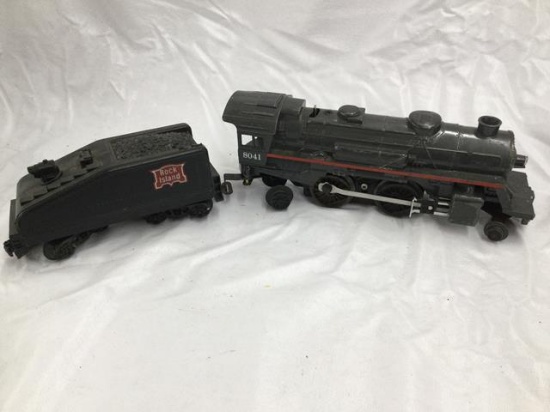 2 pc lionel #8041 engine w/ rock island tender