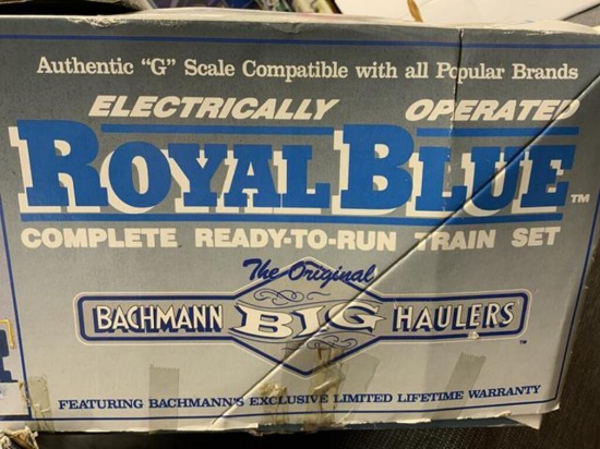 bachmann big haulers royal blue train set in original box