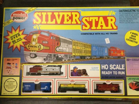 model power silver star ho scale train set iob
