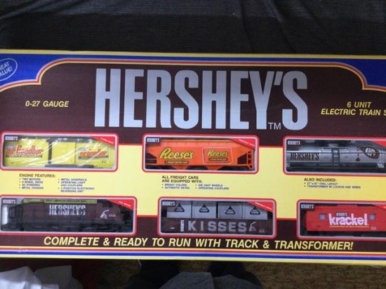 k-line o scale hershey's chocolate train set iob