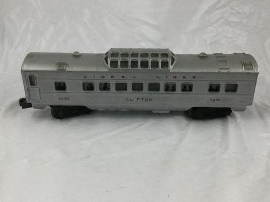 lionel lines 4 silver passenger cars #2432/2435/2434/ 2436