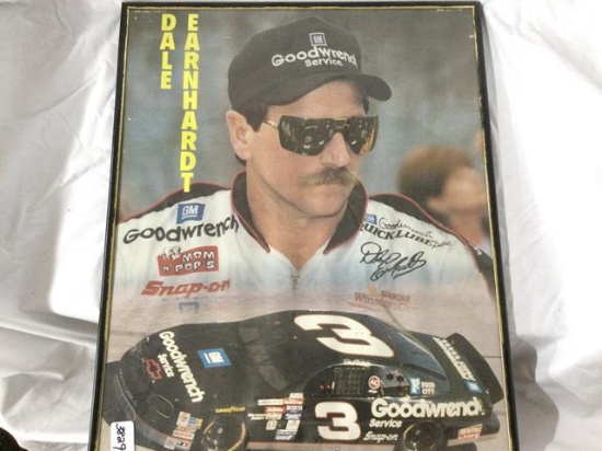 framed dale earnhardt print