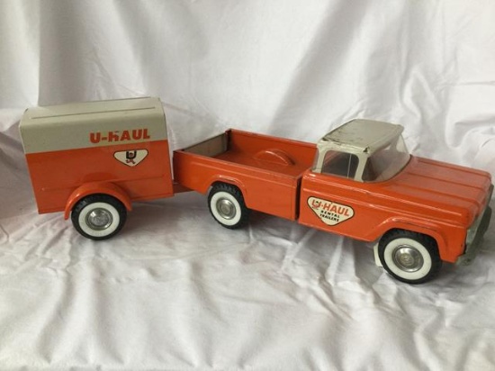 Nylint ford U-haul truck with tag along trailer &