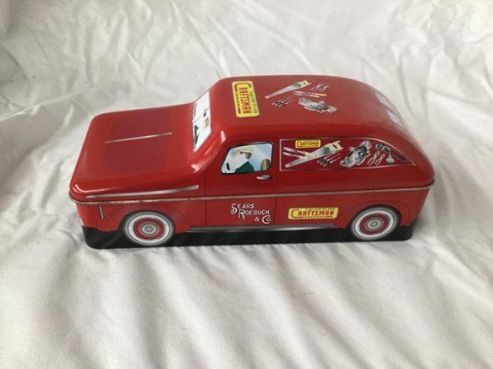 sears craftsman collectible tin with contents