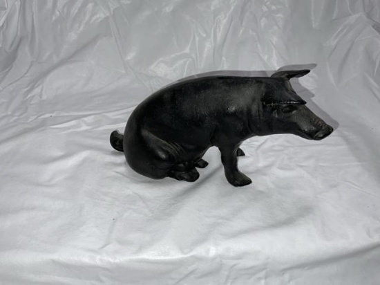 modern cast iron pig piggy bank