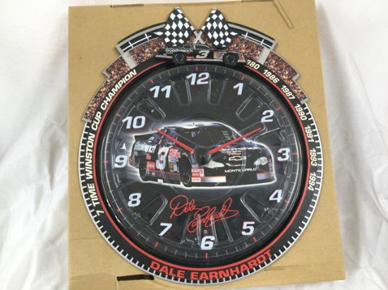 dale earnhardt battery op clock in original box
