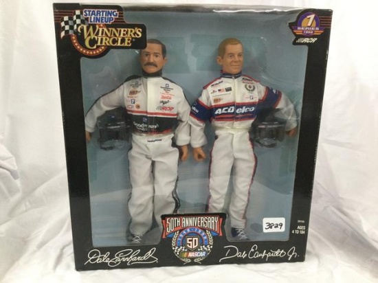 starting lineup dale earnhardt & jr dolls in original box