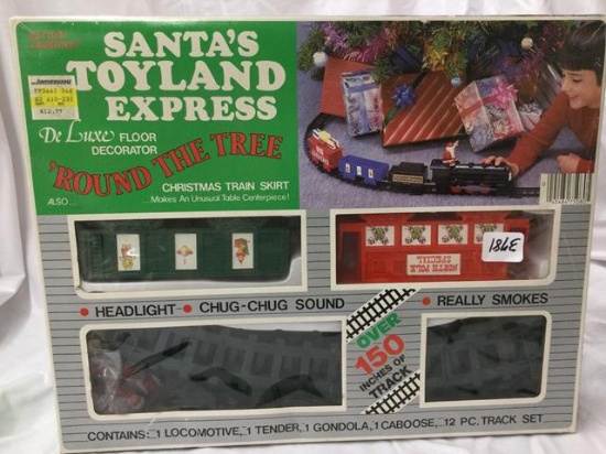 santa toyland express train set iob