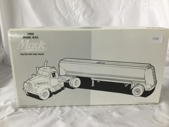 1960 model b 61 mack tractor and tanker iob- diecast