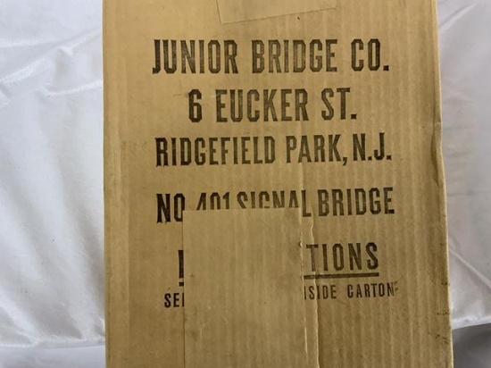 junior bridge co. tin litho tunnel in original box
