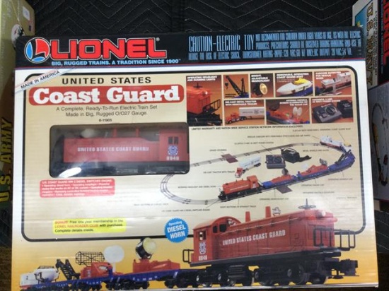 lionel us coast guard train set in original box O scale