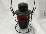adlake rr lantern with red globe