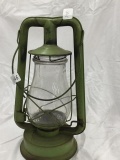 green embury barn lantern with clear shade
