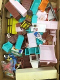 box lot vintage plastic dollhouse furniture