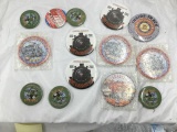 box lot lionel club pins back buttons