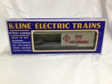 2 k-line cars-- flatbed w/ tank & boxcar in box as is