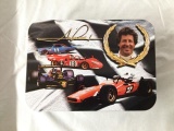 2 mario andretti collector cards in tins with original boxes