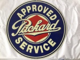 2 modern collectible tin signs - Packard service &