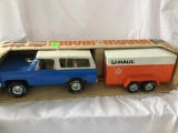 u-haul moving, mover truck/trailer set in original box