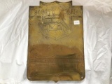 unusual 1942 brass bus company safety award with