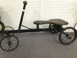 child's pump cart painted black