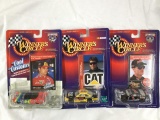 box plot with 3 race cars on cards/nascar paper ephemera,