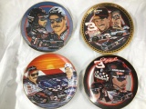 14 collectible nascar plates - hamilton collection &