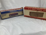 boxlot 3 plasticville empty boxes and one building in a bag
