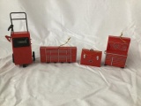 6 pc snap-on collectible s- bb bat/charger/truck/toolbox/