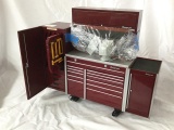 detailed snap-on miniature tool box with movable parts