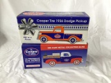 2 cooper tires diecast bank cars -iob- each x2