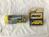 boxlot 4 misc toy cars- 3 diecast - 1 plastic as is /corgi/