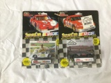 boxlot 3 nascar cars on cards + classic street cars iob -