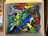 2 boxes plastic cowboys & indians