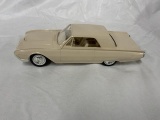 box lot 3 car models/wooden train and cowboy on horse